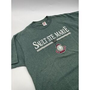 Vintage‎ Sault Ste Marie Michigan Graphic T-Shirt Size Large USA  Jerzees